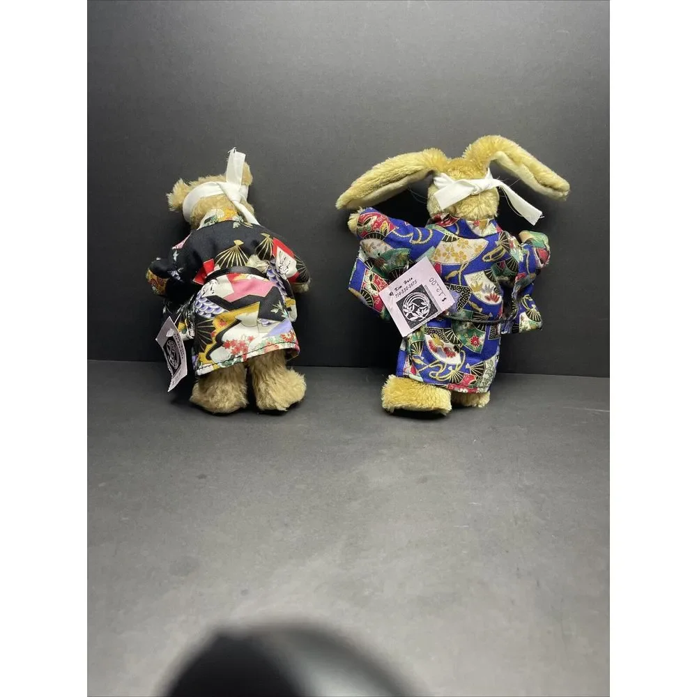 Vintage Rabbit‎ and bear plush toys stuffed plush animals. Vintage